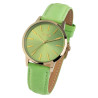 Montre Femme Raptor bracelet cuir véritable vert sunny 36 mm
