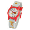 Montre Enfant Q&Q bracelet silicone gris motif chien cadran blanc