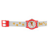 Montre Enfant Q&Q bracelet silicone gris motif chien cadran blanc
