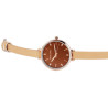 Montre Femme Excellanc bracelet cuir synthétique cadran brun