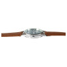 Montre Homme Excellanc bracelet cuir synthétique brun cadran bleu 35 mm