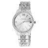 Montre bracelet métal argenté sertissage de strass 36 mm Femme Excellanc