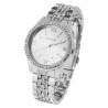 Montre bracelet métal argenté sertissage de strass 36 mm Femme Excellanc