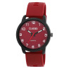Montre Homme Classix bracelet silicone rouge cadran rouge