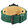 Montre bracelet cuir véritable vert chronographe Raptor Homme