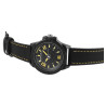 Montre Homme Excellanc bracelet cuir synthétique noir cadran noir