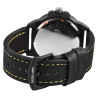 Montre Homme Excellanc bracelet cuir synthétique noir cadran noir