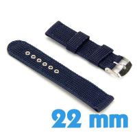 Bracelet Nylon Bleu navy 22mm de montre de qualité