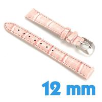 Bracelet pour montre Rose Cuir Synthétique 1,2 cm croco