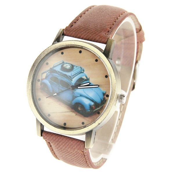Montre Publicitaire AUTOSUR Unisexe - Boîtier Transparent, Bracelet Multicolore - Quartz, Fonctionne - Occasion