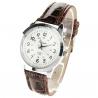 Montre mode unisexe bracelet cuir pu marron