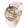 Montre rose femme pas chère macaron