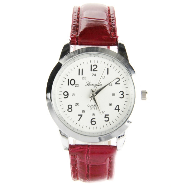 Montre Pulsar Rétro Femme Rouge/blanc/argent - Mouvement Quartz - Style Années 80-90 Neuf Ancien Stock