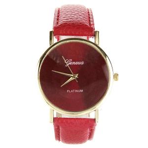 Montre femme luxe pas chère bracelet rouge