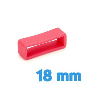 Passant de bracelet Silicone Rouge 18 mm pas cher