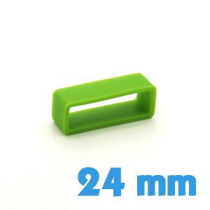 Passant Silicone Vert 24 mm de montre 