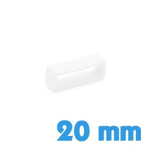 Passant Silicone Blanc 20 mm de montre 