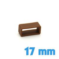 Passant Silicone Brun 17 mm pour montre 