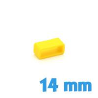 Passant pour bracelet Silicone Jaune 14 mm 