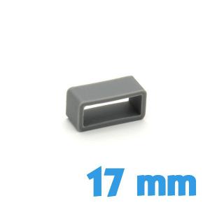 Passant pour bracelet Silicone 17 mm  - Gris