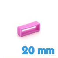 Passant Silicone Rose 20 mm montre 