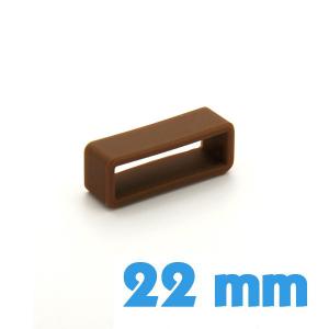 Passant pour montre Silicone Brun 22 mm 