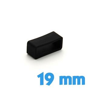 Passant Silicone Noir 19 mm montre 