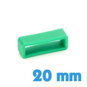 Passant Montre Vert émeraude 20 mm - Silicone