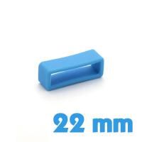 Passant pour bracelet Silicone Bleu 22 mm 