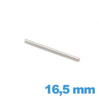 Goupille cylindrique pour bracelet de montre diamètre 1.0 mm Longueur : 16.5mm 