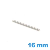 Tige cylindrique  de montre Longueur : 16mm diamètre 1.0 mm 