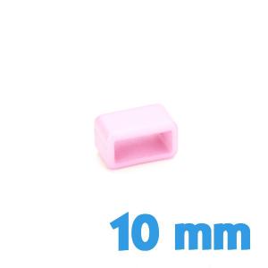 Passant Plastique Rose 10 mm pour bracelet 