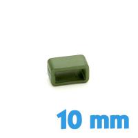Passant bracelet Plastique 10 mm  - Vert kaki