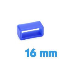 Passant de bracelet Silicone Bleu 16 mm 