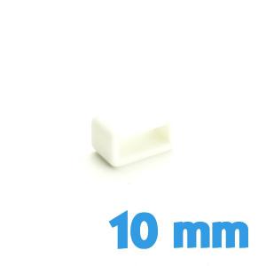 Loop de bracelet Plastique 10 mm  - Blanc