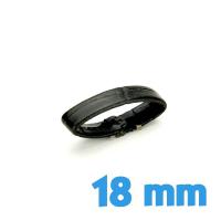 Passant pour bracelet Noir 18 mm 