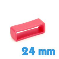 Passant bracelet Silicone 24 mm pas cher - Rouge