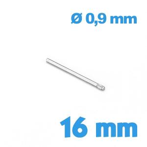 Goupille embout moleté 16 mm pour bracelet  - Diamètre 0,9