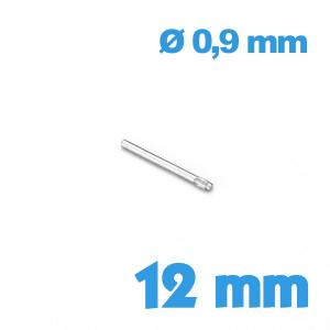 Goupille embout moletée diamètre 0,9 12mm pour bracelet 