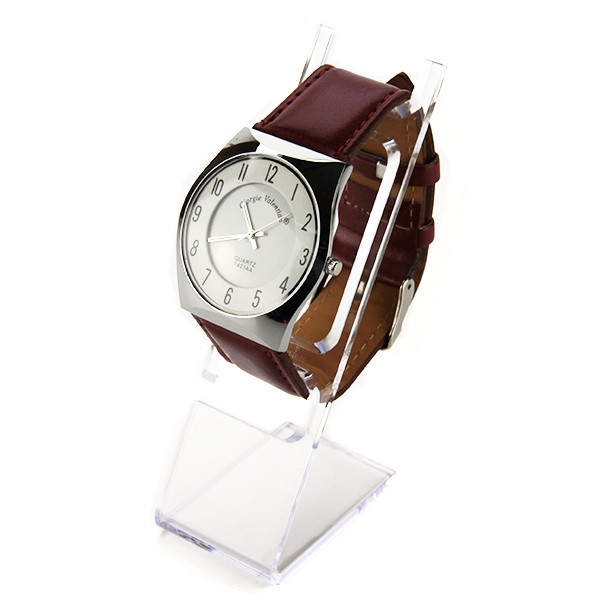 Présentoir Montre En Acrylique Transparent Forme C - Base 5,6x3,7 Cm, Hauteur 9 Ou 10 Cm - Pour Bijouterie, Vitrine