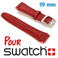 Bracelet Swatch Irony 19mm - Rouge lisse