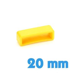 Passant de bracelet Plastique Jaune 20 mm pas cher