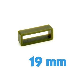 Passant Silicone Vert 19 mm montre 