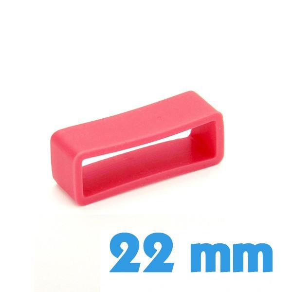 Passant De Bracelet De Montre En Silicone - Noir - Largeur 20 Mm (14-24 Mm Disponibles)