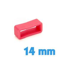 Passant montre Silicone 14 mm  - Rouge