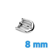 Attache argent 8 mm acier ardillon