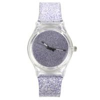 Montre violette originale pas chère paillettes