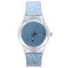 Montre fond bleu paillettes femme pas chère