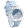 Montre fond bleu paillettes femme pas chère