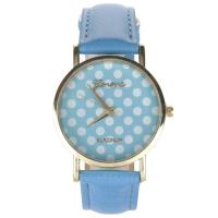 Montre bleu ciel tendance à pois